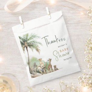 Jungle Safari Animals Baby Shower Thank You Favour Bag
