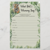 Jungle Safari Animals What Did Mommy Say game