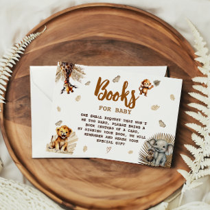 Jungle Safari Baby Shower Book Request Enclosure Card