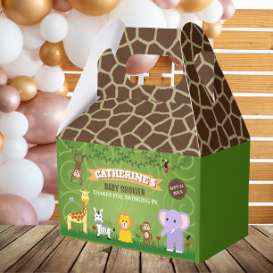 Jungle Safari Baby Shower Favor Box
