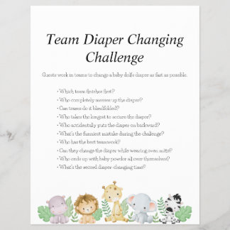 Jungle Safari Baby Shower Games Flyer