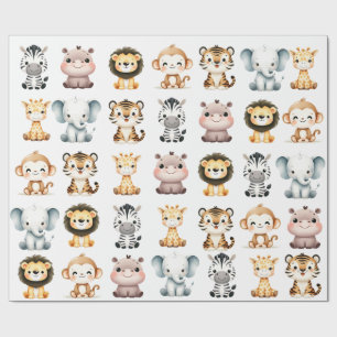 Jungle Safari Birthday Wrapping Paper
