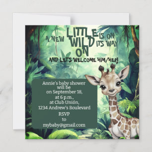 Jungle Safari Celebration: Baby Shower Magnetic Invitation