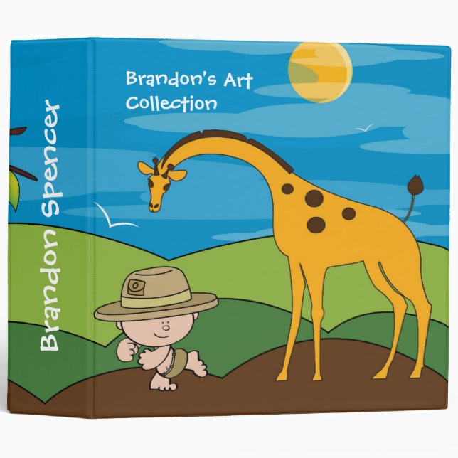 Jungle Safari Explorer Kids Binder (Front/Spine)