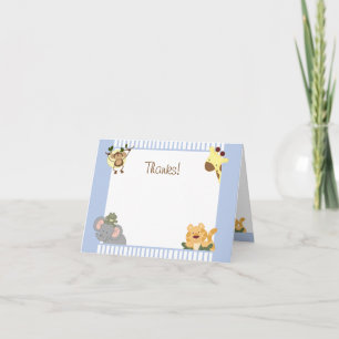 Jungle Safari Folded Thank you Note Card
