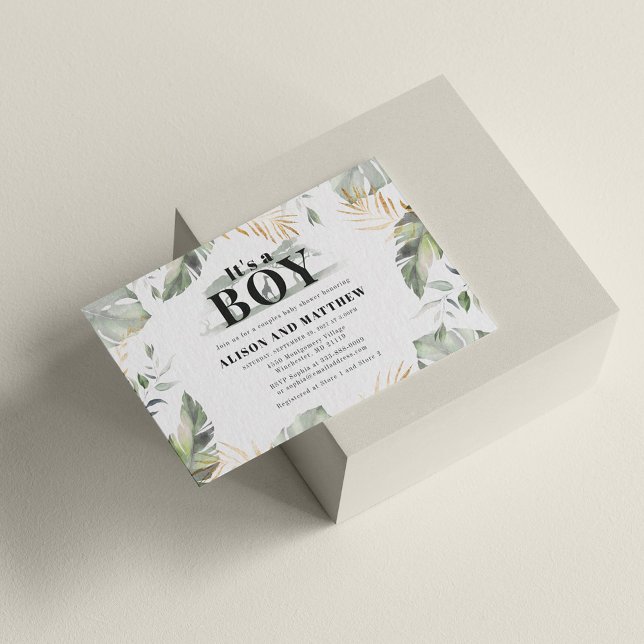 Jungle Safari Forest Animal Budget Baby Shower Card (Creator Uploaded)