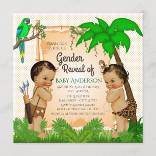Jungle Safari Gender Reveal Invitations