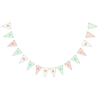Jungle Safari Gender Reveal Party bunting banner