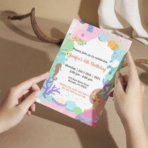 Jungle Safari Greenery Birthday day Party Invitation