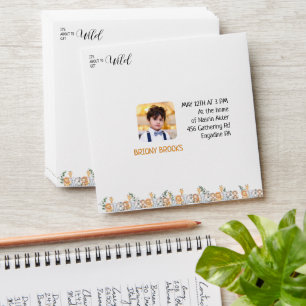 Jungle Safari /It's About To Get Wild/Baby Shower Envelope