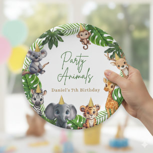 Jungle Safari Kids Birthday Party Paper Plates