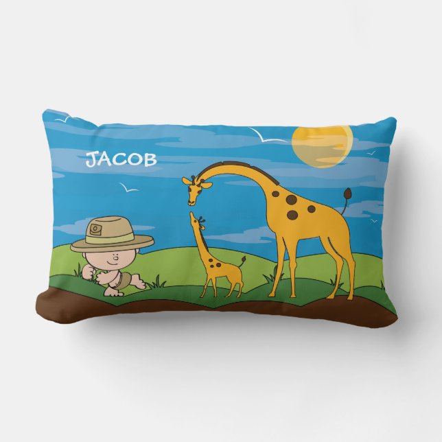 Jungle Safari Kids Pillow (Front)