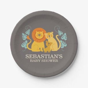 Jungle Safari Lion Baby Shower plate