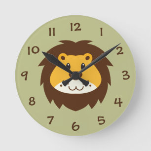 Jungle Safari Lion Enfants Nursery Horloge murale
