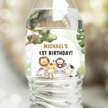 Jungle Safari Party Animals 1st Birthday