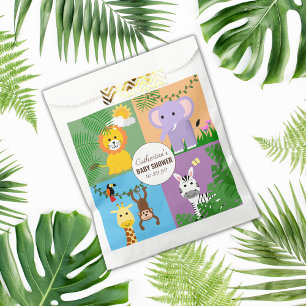 Jungle Safari Wild Animal Baby Shower Colourful Favour Bag