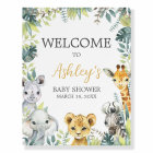 Jungle Safari Wild One Baby shower Affiche de bien