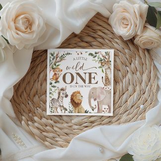 Jungle Safari Wild One Baby Shower Napkins