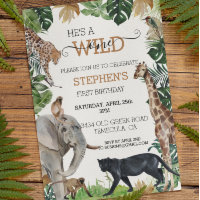Jungle Safari Wild One Birthday Black Panther 