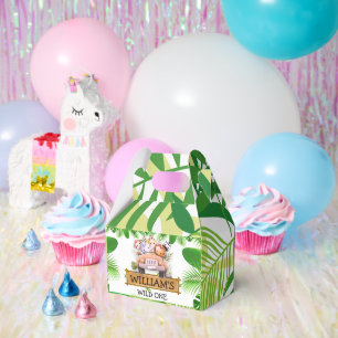 Jungle Safari Wild One Birthday Party Favour Box