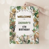 Jungle Safari Wild Party Animals Birthday Welcome