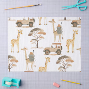 Jungle Safari with Giraffes Birthday Party Tissue Paper