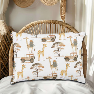 Jungle Safari with Giraffes Nursery Pattern Accent Pillow