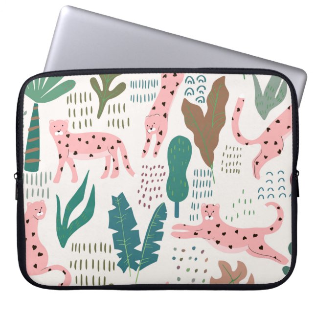 Jungle seamless pattern laptop sleeve (Front)