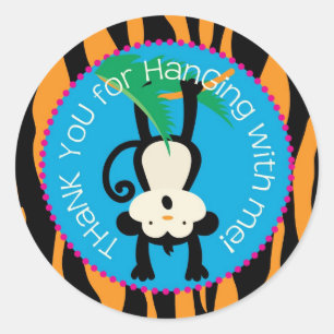 Jungle Singe Anniversaire Cadeau Étiquette sauvage