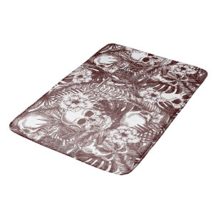 Jungle Skulls Bath Mat