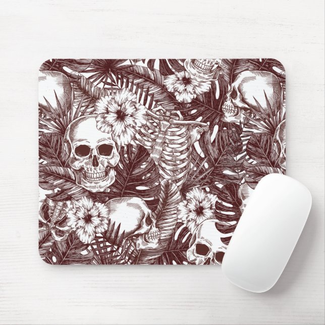 Jungle Skulls Mouse Pad (With Mouse)