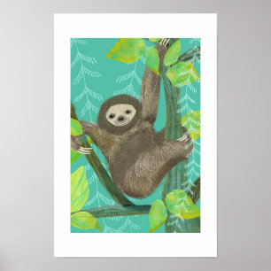 Jungle Sloth Archival  Poster