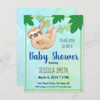 Jungle Sloth Baby Shower Party