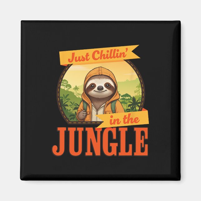 Jungle Sloth  Magnet (Front)