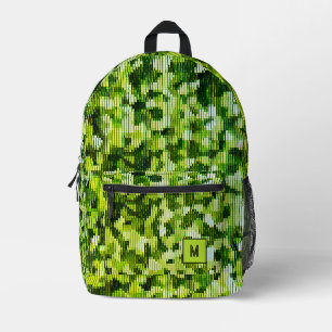 Jungle snake digital camo futuristic  printed backpack