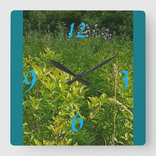 Jungle Square Wall Clock (Front)