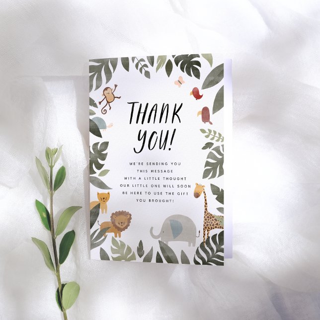 Jungle Storybook Boy Baby Shower Thank You (Creator Uploaded)