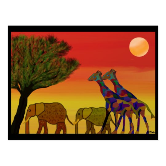 Jungle Sunset Postcard