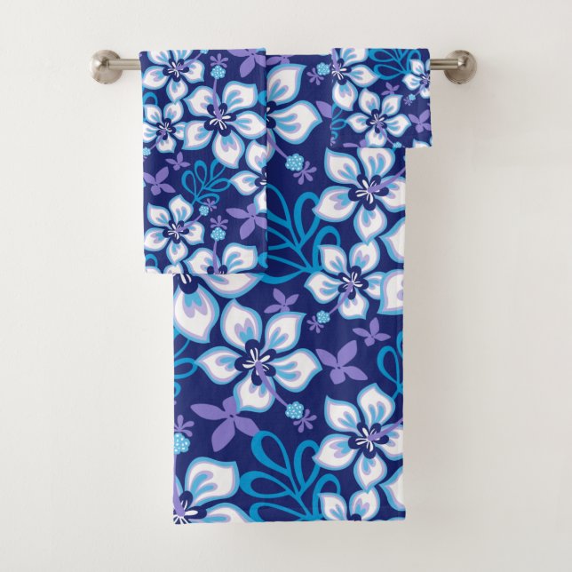 JUNGLE SURF (BLUE COMBO) BATH TOWEL SET (Insitu)