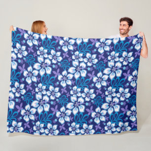 JUNGLE SURF (BLUE COMBO) FLEECE BLANKET