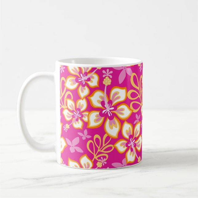 JUNGLE SURF (HOT PINK COMBO) COFFEE MUG (Left)