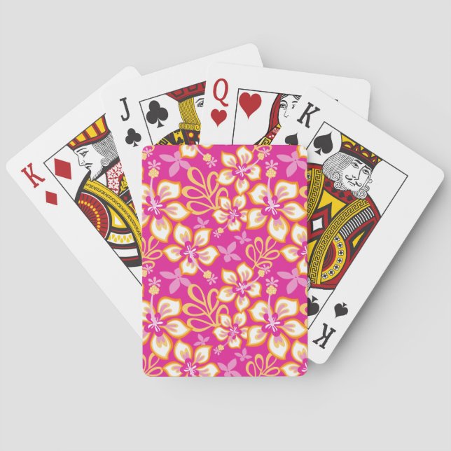 JUNGLE SURF (HOT PINK COMBO) PLAYING CARDS (Back)