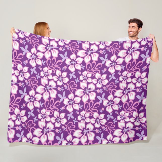 JUNGLE SURF (PURPLE COMBO) FLEECE BLANKET (In Situ)