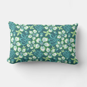 JUNGLE SURF (TEAL COMBO) LUMBAR PILLOW