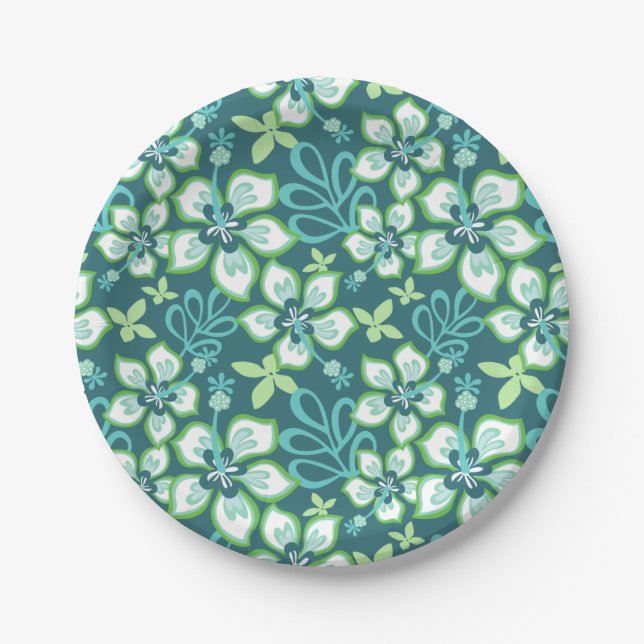 JUNGLE SURF (TEAL COMBO) PAPER PLATE (Front)