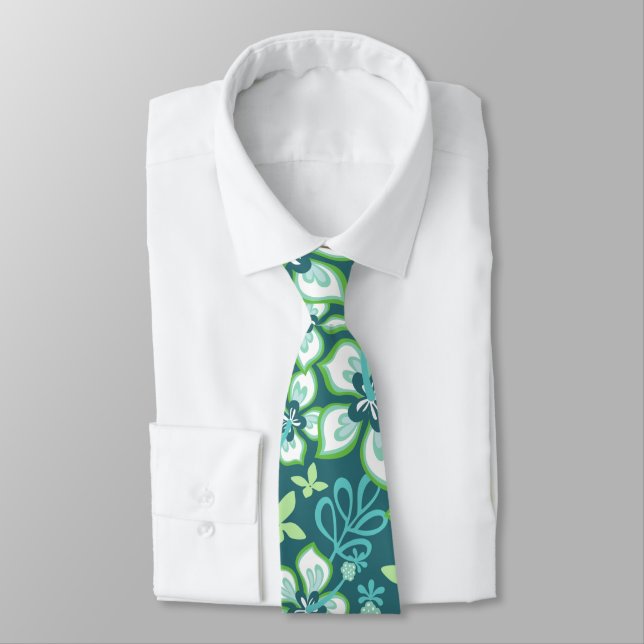 JUNGLE SURF (TEAL COMBO) TIE (Tied)