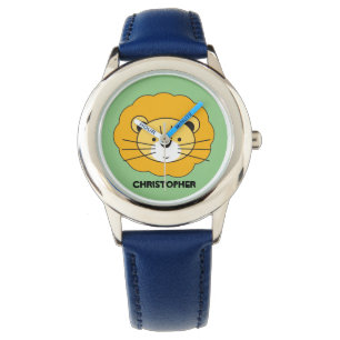"Jungle Timekeeper" - Personalized Blue Lion Safar Watch