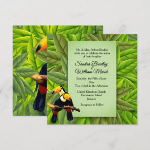 Jungle Toucans Wedding Invitation