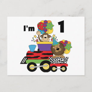 Jungle Train 1st Birthday T-shirts and Gifts Postcard