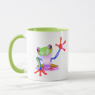 Jungle Tree Frog bright colours Mug